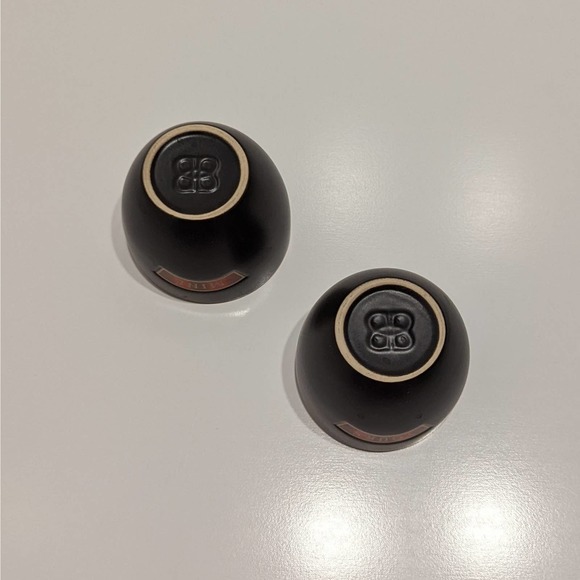 Baileys Irish Cream "Yours" and "Mine" Black Ceramic Liquor Mug Set Dessert Bowl - Picture 3 of 8